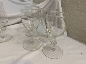 lot 30 image: Small Matching Pitcher & Glass, Wine Glasses