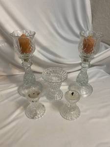 lot 41 image: Cut Glass Candle Holder