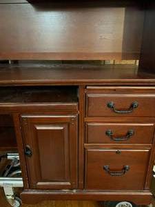 lot 105 image: Golden Oak Whalen Furniture Desk See Details for Moving