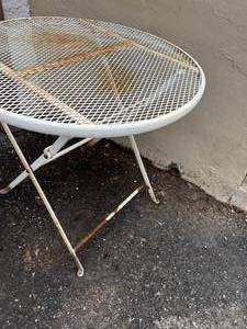 lot 143 image: White Outdoor Folding Table