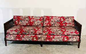 lot 10 image: Bamboo Cane Couch