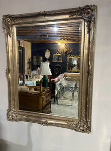 lot 19 image: Large Silver Ornate Mirror