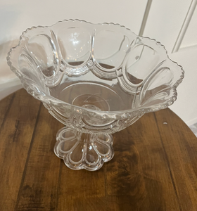 lot 31 image: Glass Flower Dish on Pedestal