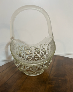 lot 35 image: Large Crystal Cut Basket