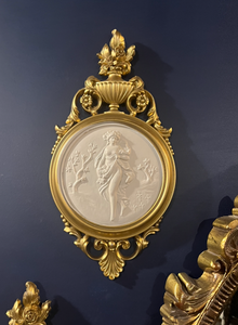 lot 43 image: Vintage 1967 Syroco Greek Goddess Wall Plaques