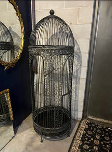 lot 63 image: XL Ornate Black Bird Cage
