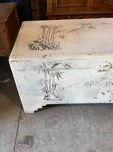 lot 65 image: Antique Asian Carved Trunk