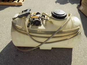 lot 9 image: 25 Gallon Sprayer with 12 volt Pump & Hose