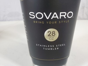 lot 280 image: New Sovaro 28 oz Stainless Steel Insulated Tumbler with Lid