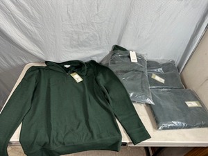 lot 241 image: 5 New Quarter Zip Pullover Long Sleeve Shirts