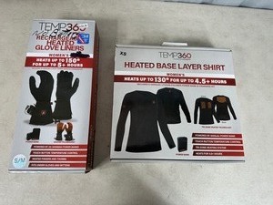 lot 269 image: New Heated Gloves and Base Layer Shirt
