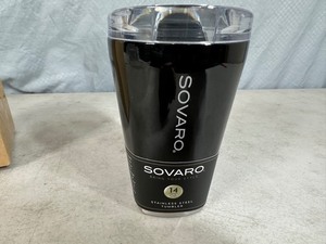 lot 282 image: New Sovaro 14 oz Stainless Steel Insulated Tumbler with Lid
