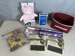 lot 289 image: New Child Safety Harness, Furniture Leveling Wedges, and more.