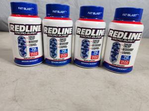 lot 14 image: 4 New Bottles of RedLine Micro-Burst Fat Blast Brain Boost