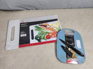 lot 22 image: New Cutting Boards and Knife