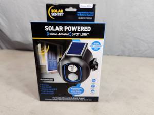 lot 76 image: New Solar Powered Motion Activated Spot Light