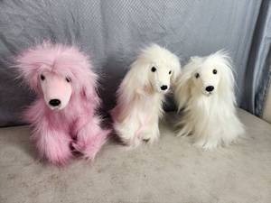 lot 102 image: 3 New Pure Luxe Plush Afghan Dogs