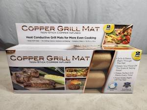 lot 103 image: New 2 Pack of Copper Grill Mats