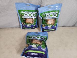 lot 112 image: 3 New Bags of Rapid Repair Pods Lawn Spot Repair