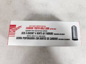 lot 116 image: New Milwaukee Carbide Tooth Hole Saw 1 18