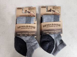 lot 159 image: 2 New Pair of Low Cut Hiwassee Trading Co Merino Wool Socks