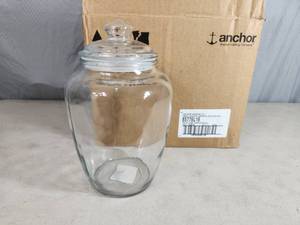 lot 160 image: New Case of Anchor Hocking Glass Jars