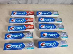 lot 188 image: 10 New Tubes of Crest Toothpaste