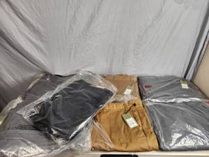 lot 190 image: 7 New Pair of Mens Flannel Lined Chino Pants