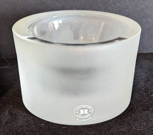 lot 44 image: Pair of Reijmyre Sweden Crystal Votive Holders