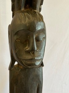 lot 10 image: Decorative Carved Figurine Pole