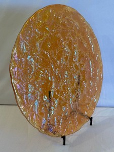 lot 71 image: Beautiful Iridescent Decorative Art Glass Textured Plate