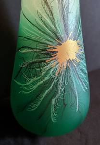 lot 53 image: Large Polish Painted Glass Vase