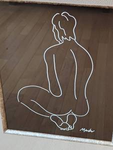 lot 105 image: Framed Figural Abstract Print