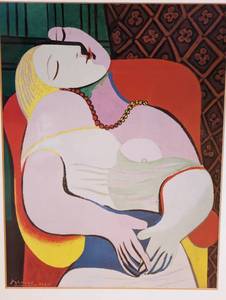 lot 110 image: Small Framed Le Rve Print by Picasso