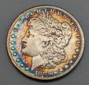 lot 132 image: 1885-S Morgan Silver Dollar