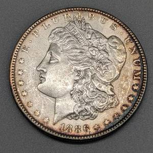 lot 137 image: 1886 Morgan Silver Dollar
