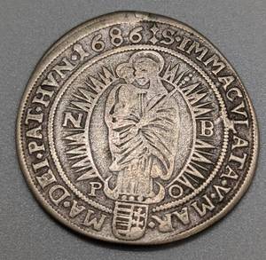 lot 152 image: Hungary 1686 Silver 15 Krajczar Coin