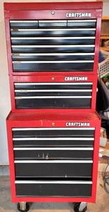 lot 218 image: Craftsman Three-Section Tool Box