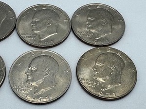 lot 208A image: (6) United States Eisenhower Dollar Coins