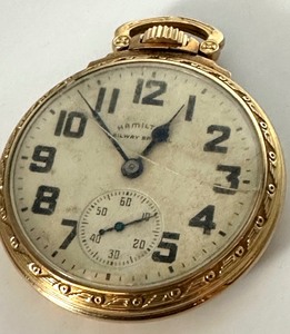 lot 187 image: Vintage Hamilton Pocket Watch