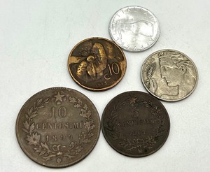 lot 267 image: (5) Vintage Italian Coins