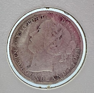 lot 277 image: 1880 New Foundland 20 Cent Coin