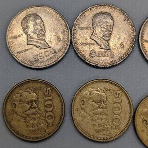 lot 291 image: Assorted Mexican Peso Coins