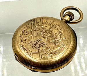 lot 291A image: Antique Ladies 14k Remontoir Pocket Watch