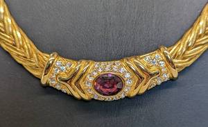 lot 300 image: Nolan Miller Gold Tone Fashion Necklace