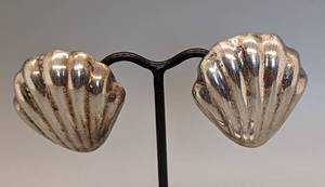 lot 303 image: Trio of Mexico Sterling Clip On Earrings
