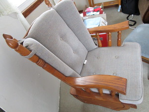 lot 86 image: Platform Rocker & Stool