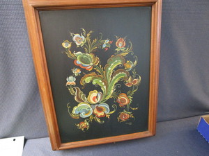 lot 65 image: Rosemaled Art
