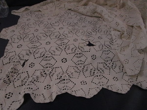lot 67 image: Crocheted Tablecloth