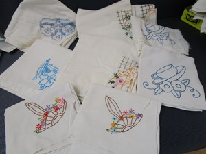 lot 117 image: Embroidered Dish Towels